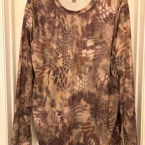 Kryptek Shirt Mens XL Camo Long Sleeve Hunting Performance Outdoors Top Tee